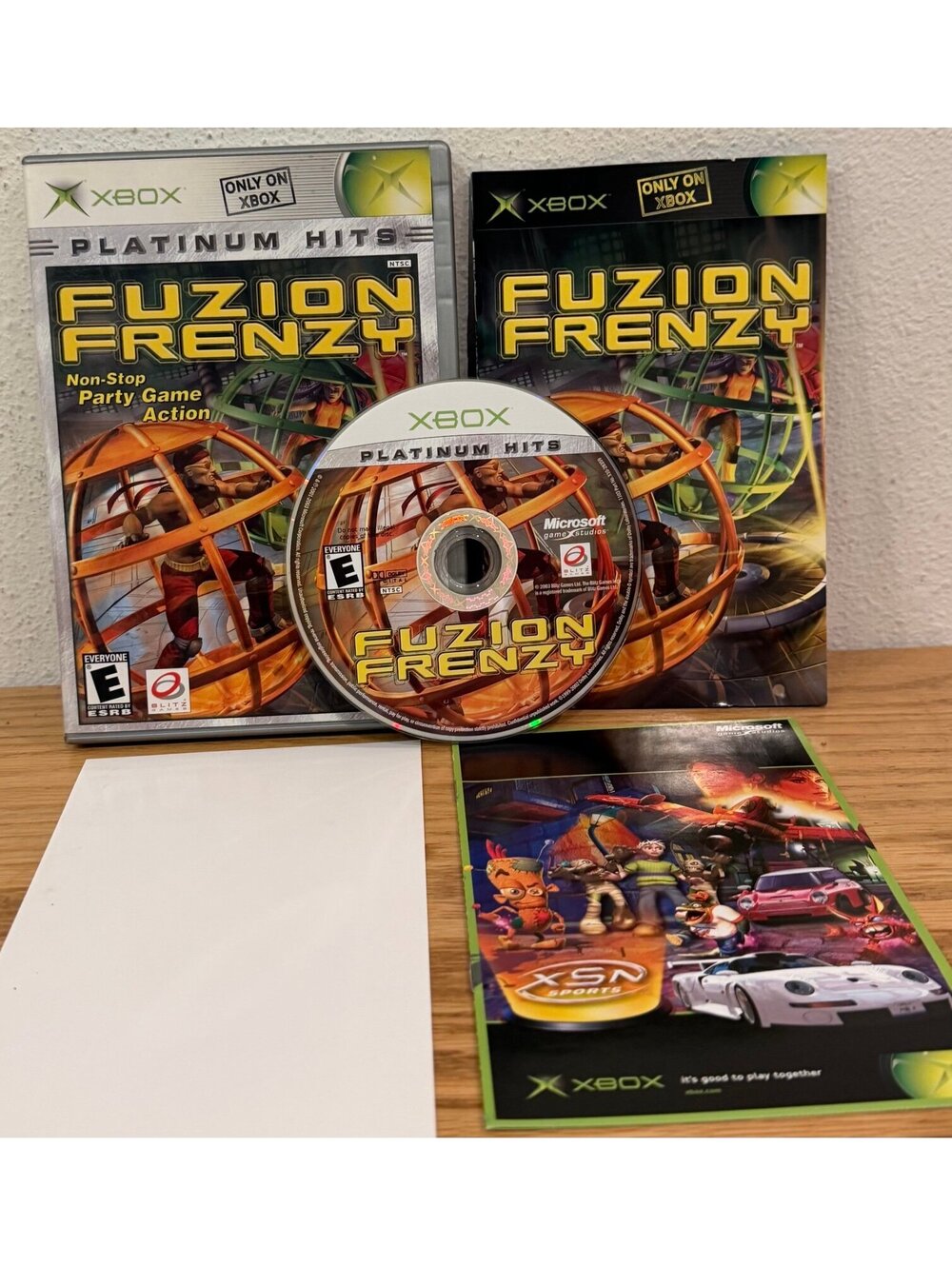 Fuzion Frenzy Platinum Hits Microsoft Xbox Complete CIB